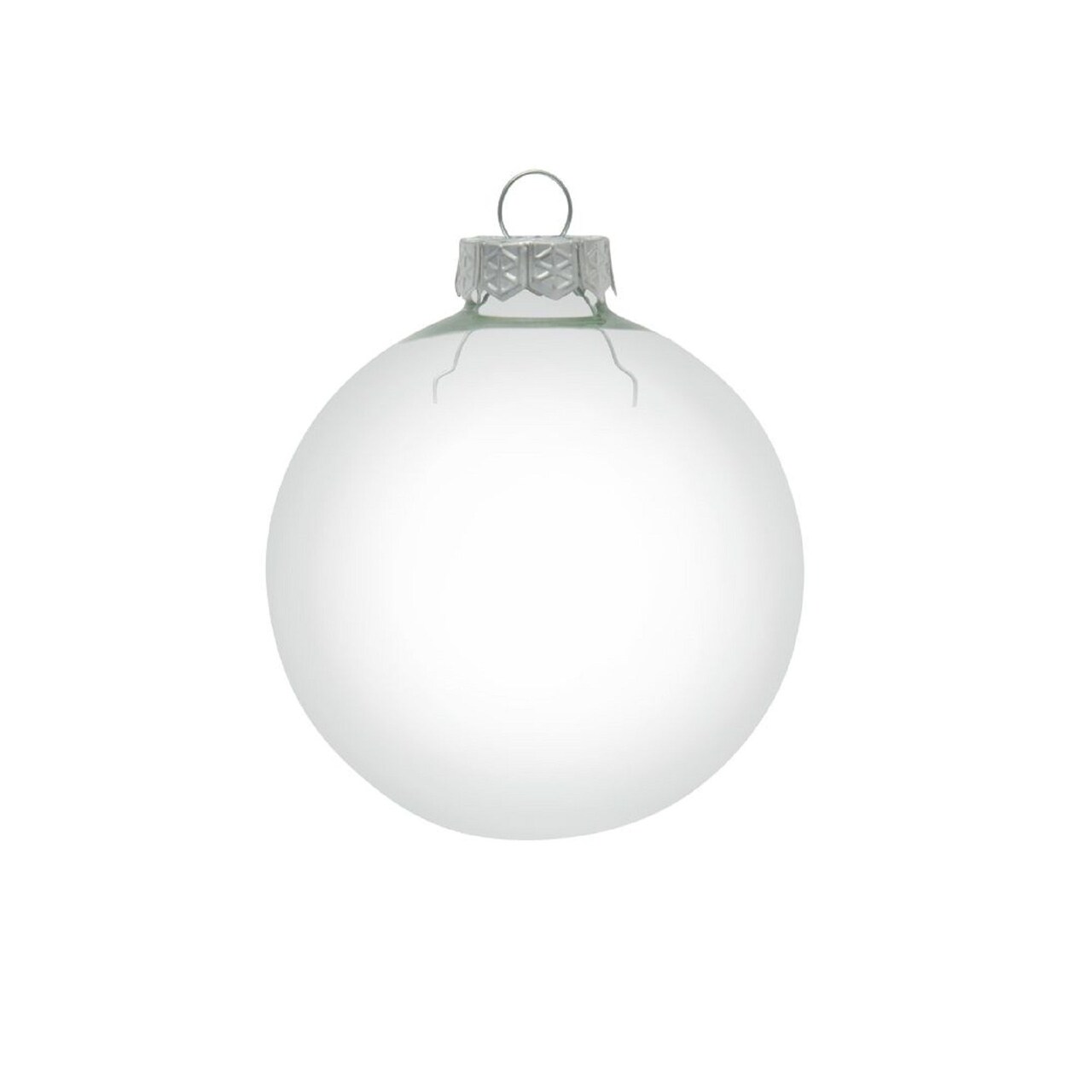 Whitehurst Large Transparent Glass Christmas Ball Ornaments - 6" (150mm) - Clear -2ct